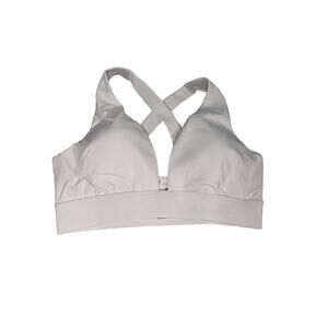 Revolve Lovewave White Claire Triangle Racerback Athletic Workout Sports Bra SX